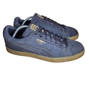 Puma Suede Fuzzy Persian Blue Gum Soles US Men's 11 Retro Skater EUC Y2K